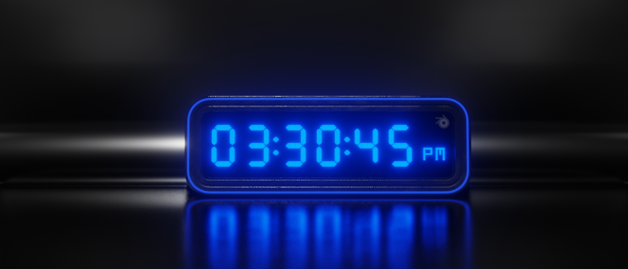 Digital Clock (shader controlled and animated) preview image 1